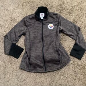 Women’s Pittsburgh Steelers Zippered Jacket NFL Team Apparel Large